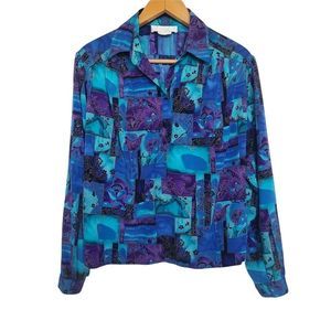 VINTAGE Toni Marie 90s Blue Purple Top